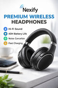 Nexify Premium Wireless Headphones – HiFi Sound | 40H Battery | Fast Charging