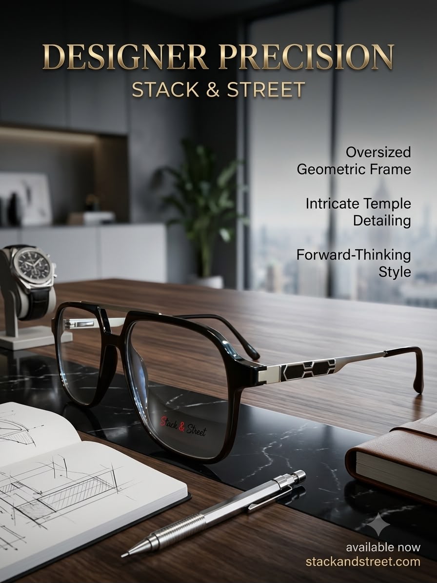 5-in-1 Magnetic Clip-On Sunglasses & Optical Frame Set - Unisex TR90 Eyewear